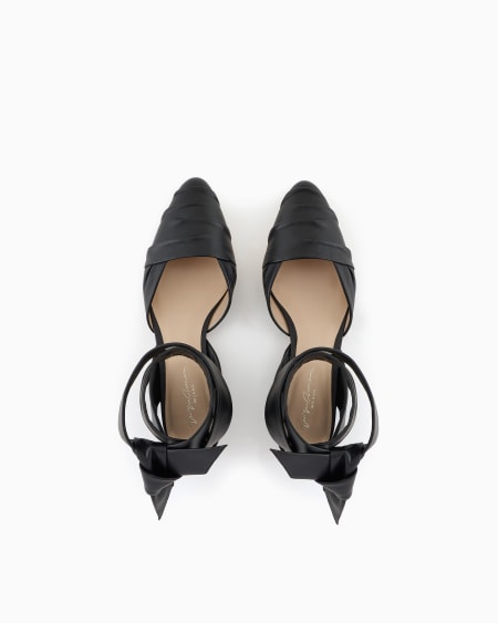 A|x Armani Exchange Nappa Leather D'Orsay Ballerinas