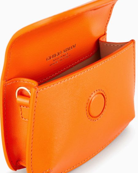 A|x Armani Exchange Palmellato Leather La Prima Mini Bag With Shoulder Strap