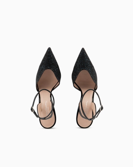 A|x Armani Exchange Patent Leather And Rhinestone Court Shoes