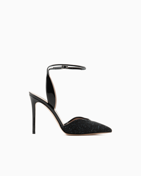 a|x armani exchange Patent leather and rhinestone court shoes