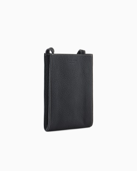 A|x Armani Exchange Pebbled Leather Smart Phone Case
