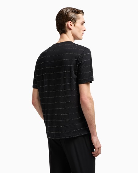 A|x Armani Exchange Pima-cotton And Rhinestone Crew-neck T-shirt