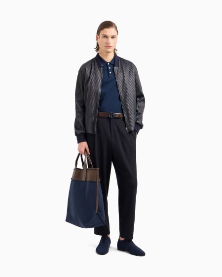 A|x Armani Exchange Piqué Polo Shirt In Lisle Cotton Yarn