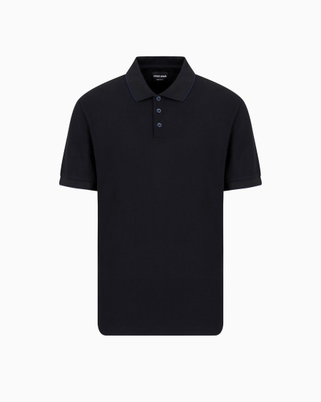 a|x armani exchange Piqué polo shirt in lisle cotton yarn