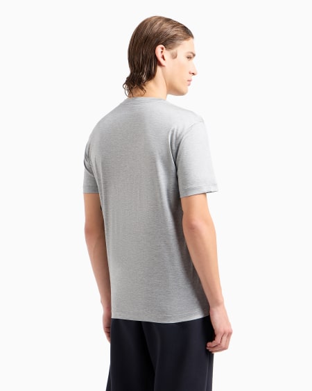 A|x Armani Exchange Plain-knit Jersey T-shirt In A Silk-and-cotton Blend