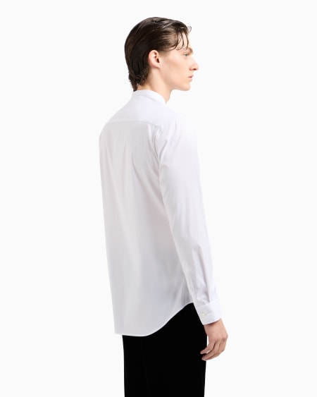 A|x Armani Exchange Plain-knit Stretch Cotton Icon Shirt