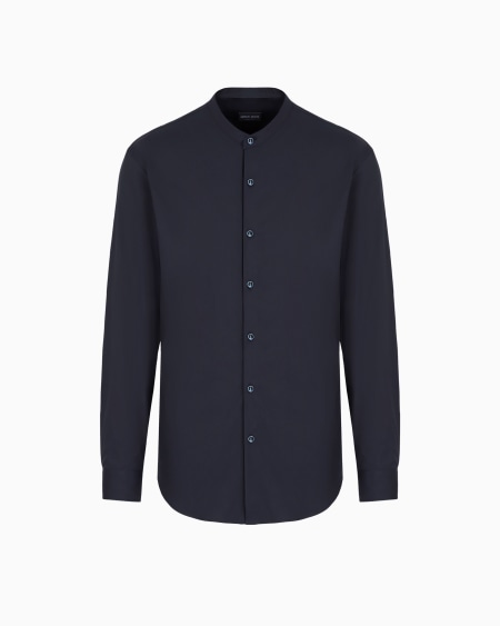 a|x armani exchange Plain-knit stretch cotton Icon shirt