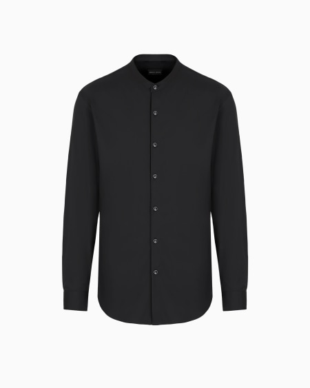 a|x armani exchange Plain-knit stretch cotton Icon shirt