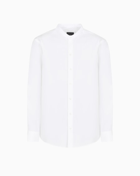 a|x armani exchange Plain-knit stretch cotton Icon shirt