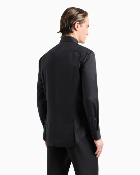 A|x Armani Exchange Plain-knit Stretch Cotton Shirt