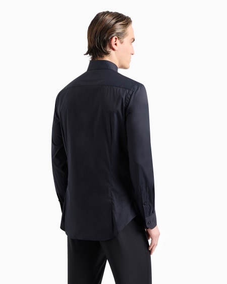 A|x Armani Exchange Plain-knit Stretch Cotton Shirt