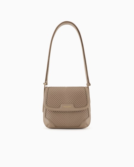 a|x armani exchange Pleated nappa-leather la Prima bag