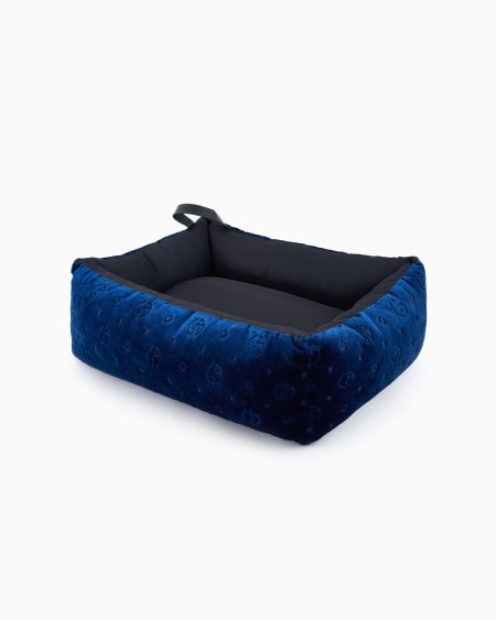 A|x Armani Exchange Poldo X Giorgio Armani Dog Bed In Monogram Jacquard Velvet