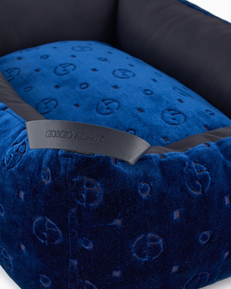 A|x Armani Exchange Poldo X Giorgio Armani Dog Bed In Monogram Jacquard Velvet