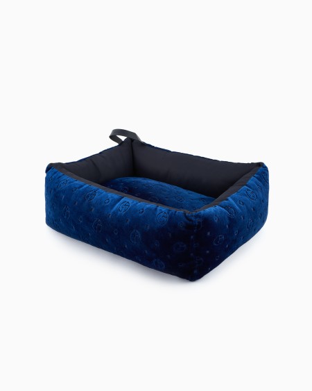 a|x armani exchange Poldo x Giorgio Armani Dog Bed in monogram jacquard velvet