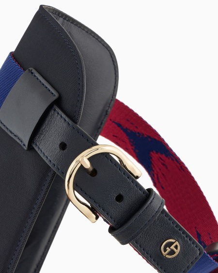 A|x Armani Exchange Poldo X Giorgio Armani Harness In Ikat Jacquard And Leather