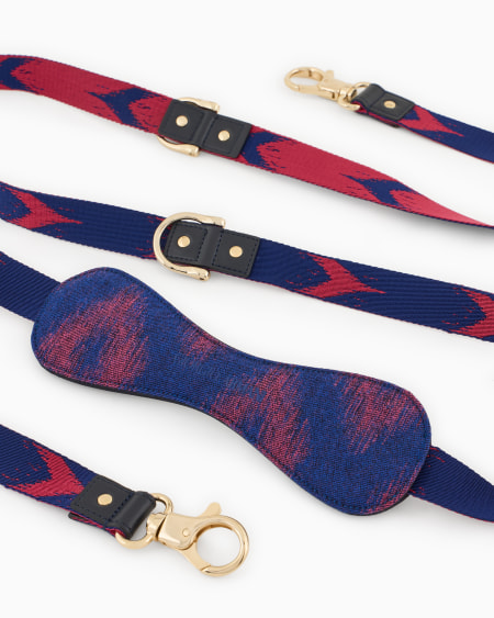 A|x Armani Exchange Poldo X Giorgio Armani Leash In Ikat Jacquard And Leather