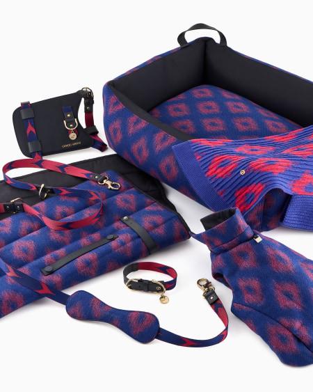 A|x Armani Exchange Poldo X Giorgio Armani Leash In Ikat Jacquard And Leather