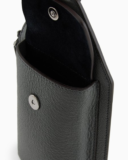 A|x Armani Exchange Printed Leather Smartphone Case