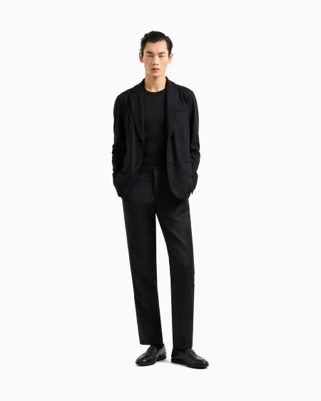 A|x Armani Exchange Pure Cashmere Interlock Crew-neck Jumper