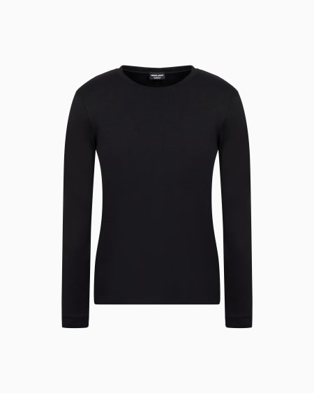a|x armani exchange Pure cashmere interlock crew-neck jumper