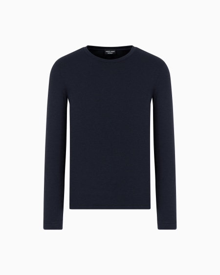 a|x armani exchange Pure cashmere interlock crew-neck jumper