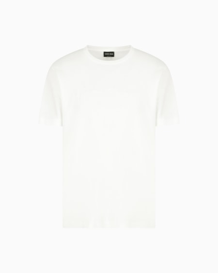 a|x armani exchange Pure cotton interlock signature logo T-shirt