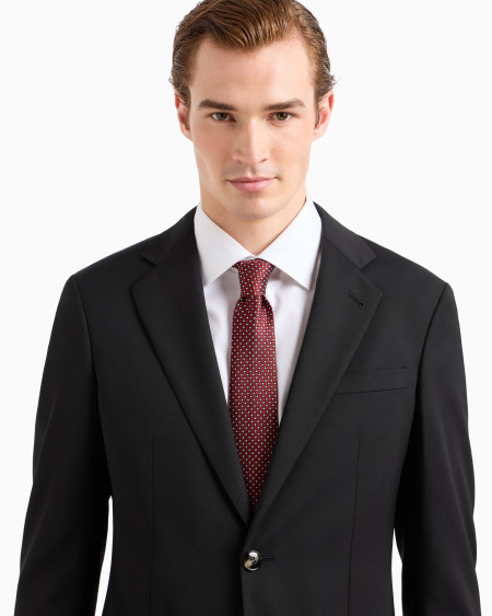 A|x Armani Exchange Pure Silk Polka-dot Jacquard Tie