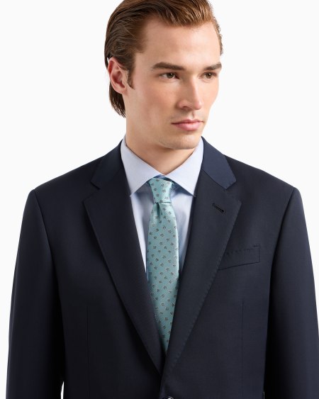 A|x Armani Exchange Pure Silk Tie With Jacquard Stripes