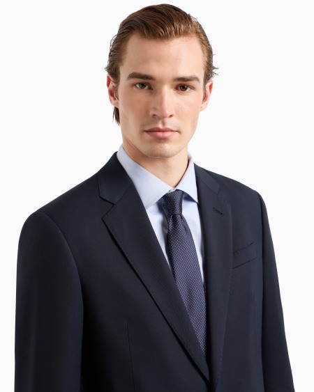 A|x Armani Exchange Pure Silk Tie With Micro Polka-dot Jacquard