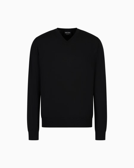 a|x armani exchange Pure virgin wool crew-neck jumper