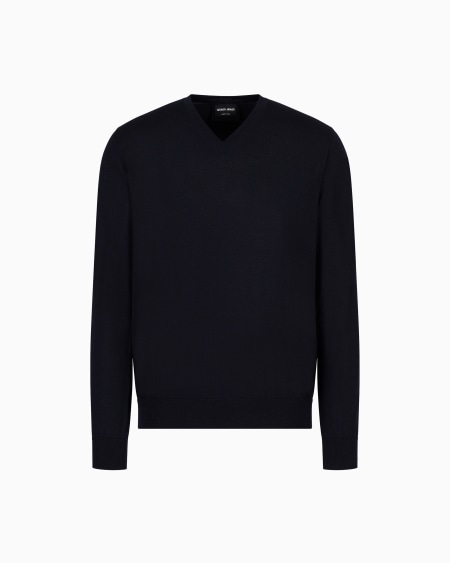 a|x armani exchange Pure virgin wool crew-neck jumper