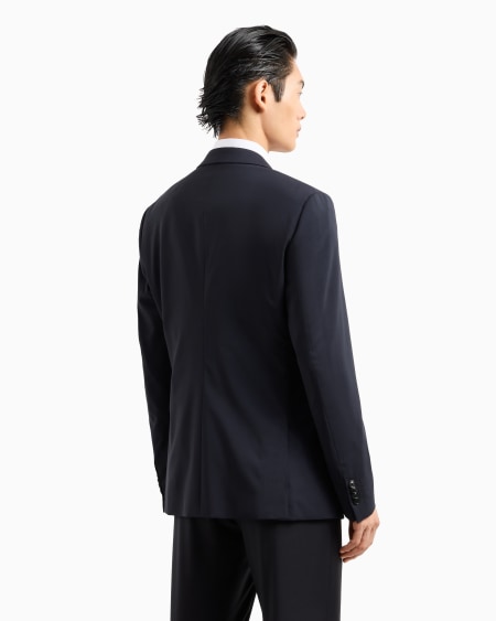 A|x Armani Exchange Pure Virgin Wool Soho Line Single-breasted Jacket