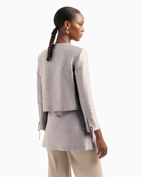 A|x Armani Exchange Raffia-effect Cotton And Viscose Jacket