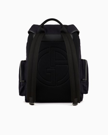 A|x Armani Exchange Recycled-nylon And Pebbled-leather Backpack ASV
