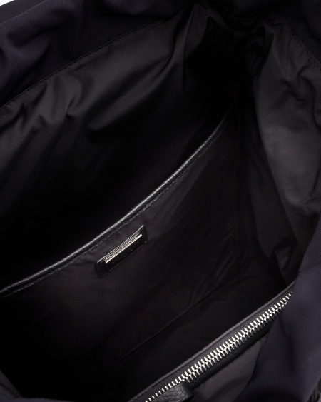 A|x Armani Exchange Recycled-nylon And Pebbled-leather Backpack ASV