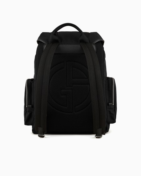 A|x Armani Exchange Recycled-nylon And Pebbled-leather Backpack ASV
