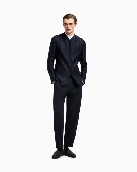 A|x Armani Exchange Regular-fit Cotton-seersucker Shirt