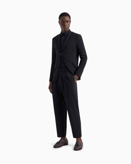 A|x Armani Exchange Regular-fit Cotton-seersucker Shirt