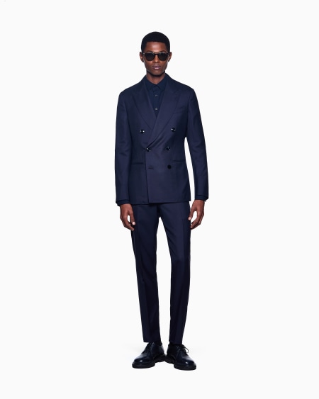 A|x Armani Exchange Regular-fit Cotton-seersucker Shirt