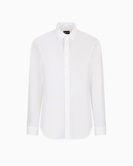 a|x armani exchange Regular-fit cotton-seersucker shirt