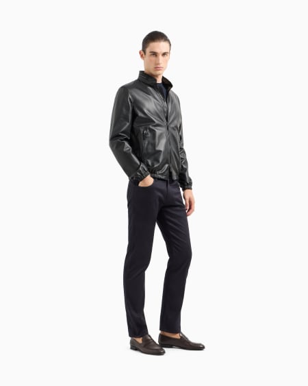 A|x Armani Exchange Regular-fit Five-pocket Trousers In Stretch Cotton