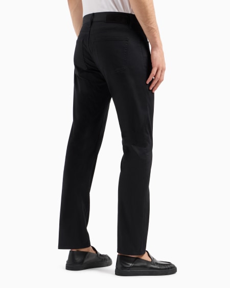 A|x Armani Exchange Regular-fit Five-pocket Trousers In Stretch Cotton