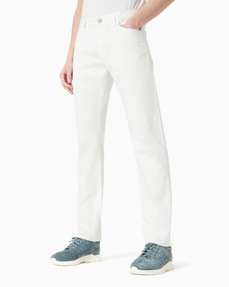 A|x Armani Exchange Regular-fit Five-pocket Trousers In Stretch Cotton