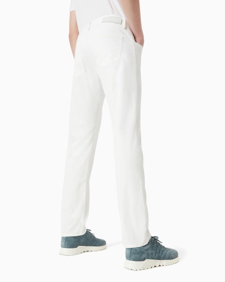 A|x Armani Exchange Regular-fit Five-pocket Trousers In Stretch Cotton