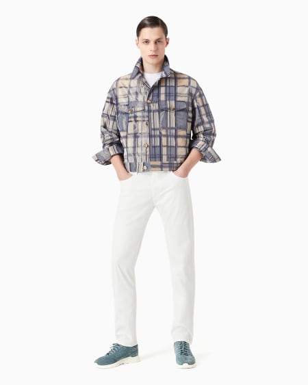 A|x Armani Exchange Regular-fit Five-pocket Trousers In Stretch Cotton