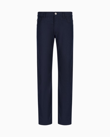a|x armani exchange Regular-fit five-pocket trousers in stretch cotton