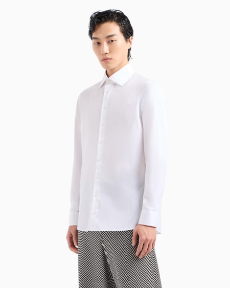 A|x Armani Exchange Regular-fit Shirt In Luxury Cotton Twill