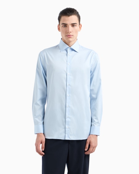 A|x Armani Exchange Regular-fit Shirt In Luxury Cotton Twill