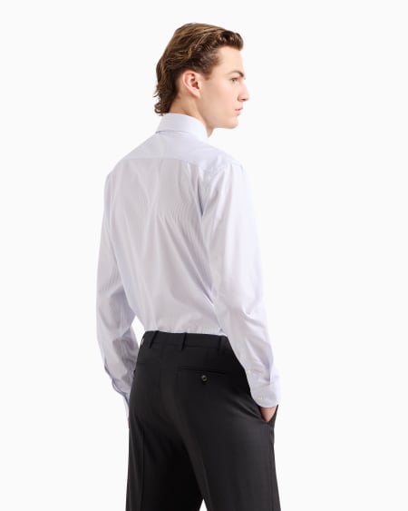 A|x Armani Exchange Regular-fit Shirt In Luxury Striped Cotton